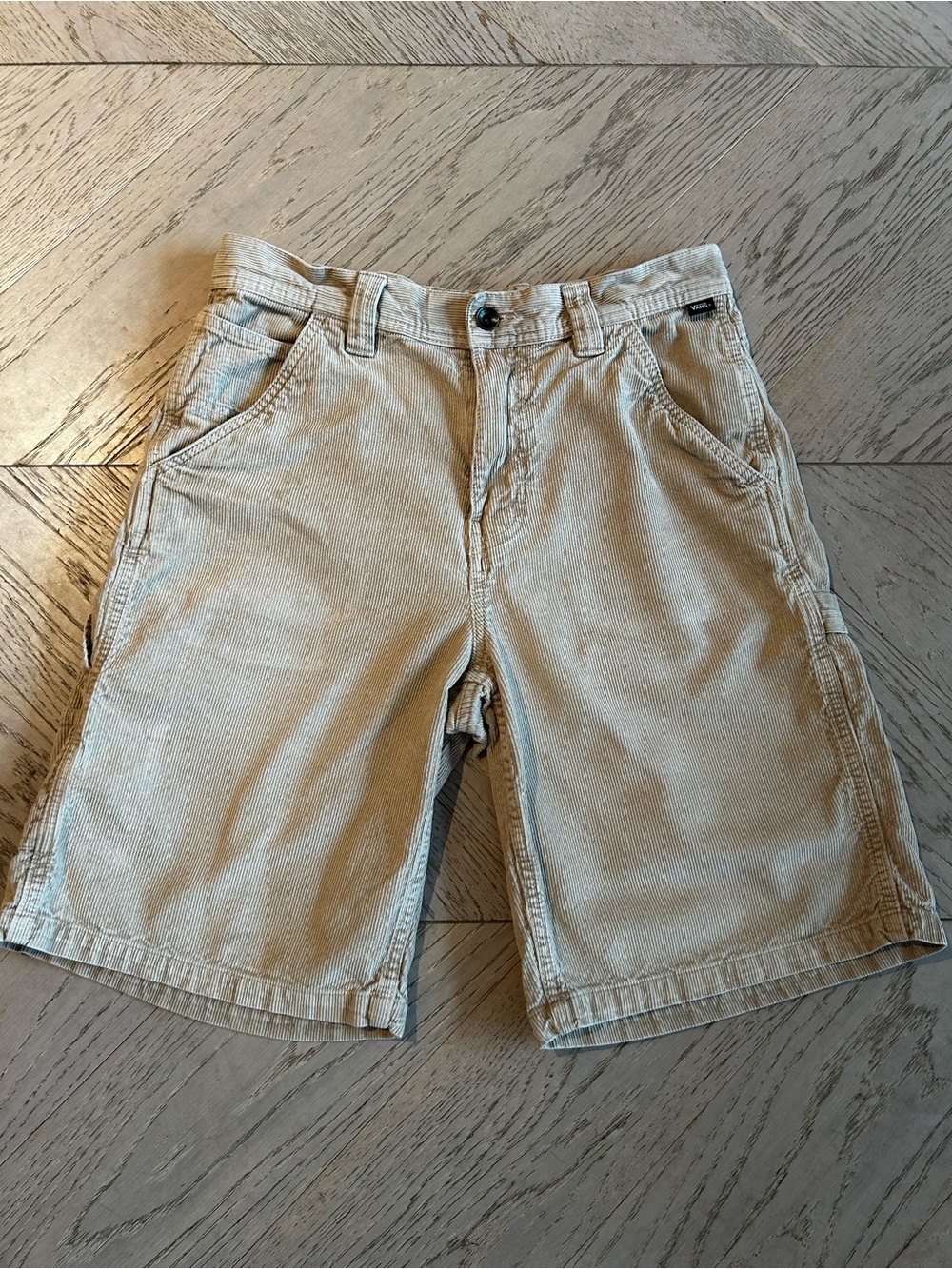 Vans Men's Tan Premium Cord Shorts - Neutral Workwear Style